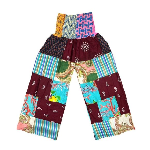 Ashley Taylor Boho Patchwork Pants - One Size - Picture 1 of 6